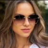 H07baf420228a43468620c0cd8d222241B.webp Three-Pair Rimless Sunglasses Set