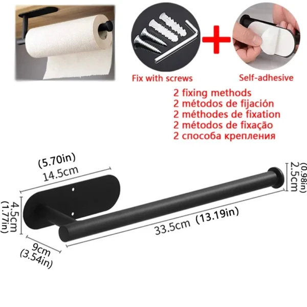 Adhesive Paper Towel and Toilet Roll Holder