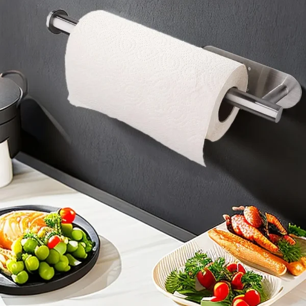 Adhesive Paper Towel and Toilet Roll Holder