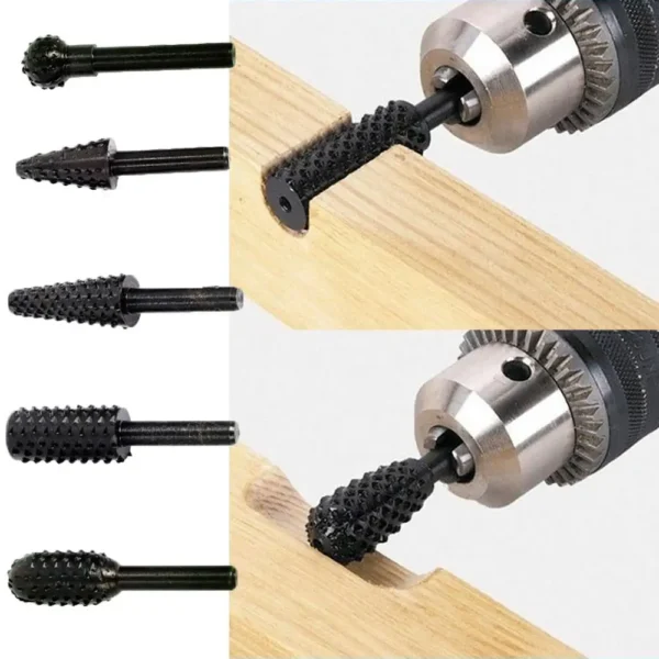 S17a319c4c05944f9818176480e779e45F.webp Five-Piece Woodworking Drill Bit Set