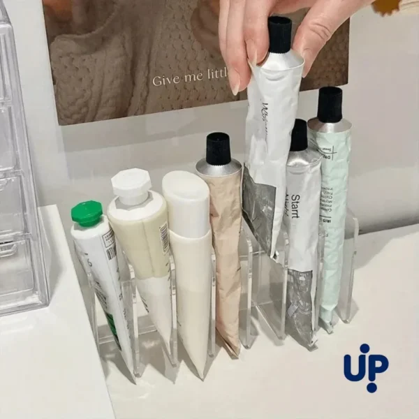 S393bfab19d2e4e80b6f1c22ec1fd95dca.webp 7-Slot Transparent Cosmetics Organizer