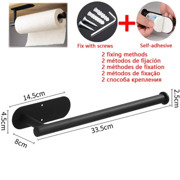 S398df2f19875467492a175a610a71a64V.webp Adhesive Kitchen Paper Towel Holder