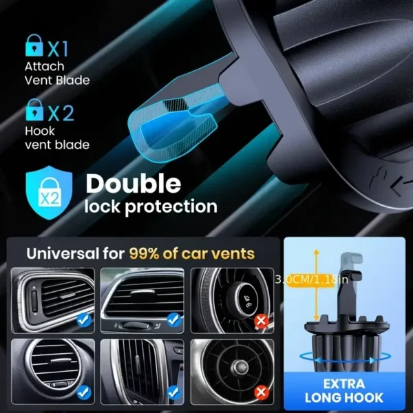 S39e2a045a00d405f8c52bfd60dbdb00aa.webp Foldable Rotating Car Air Vent Phone Mount
