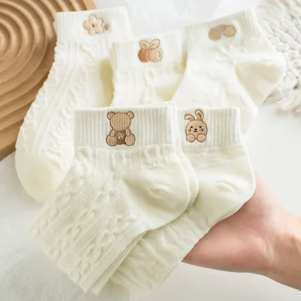 Five-Pair Printed Ankle Socks