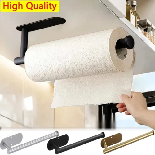Adhesive Paper Towel and Toilet Roll Holder