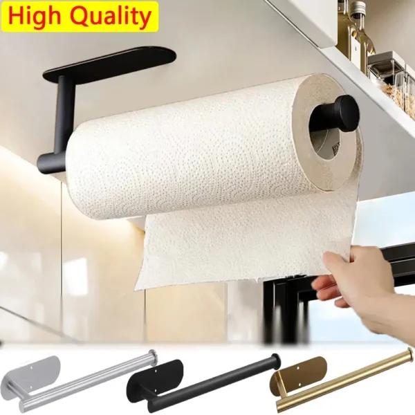 Adhesive Paper Towel and Toilet Roll Holder