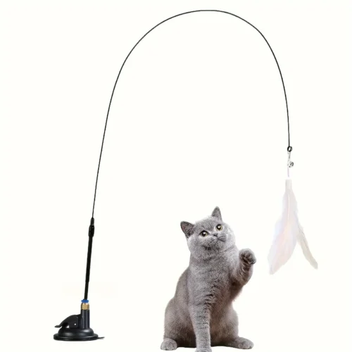 Suction-Cup Cat Teaser Wand