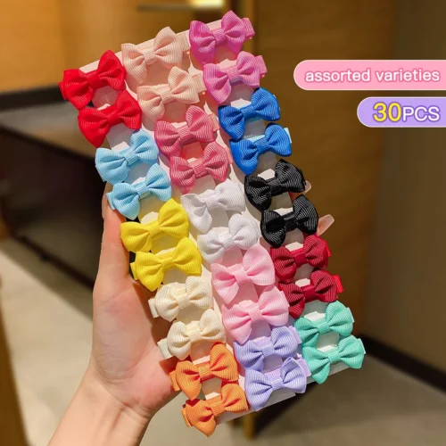 Assorted Fabric Bow Hair Clips