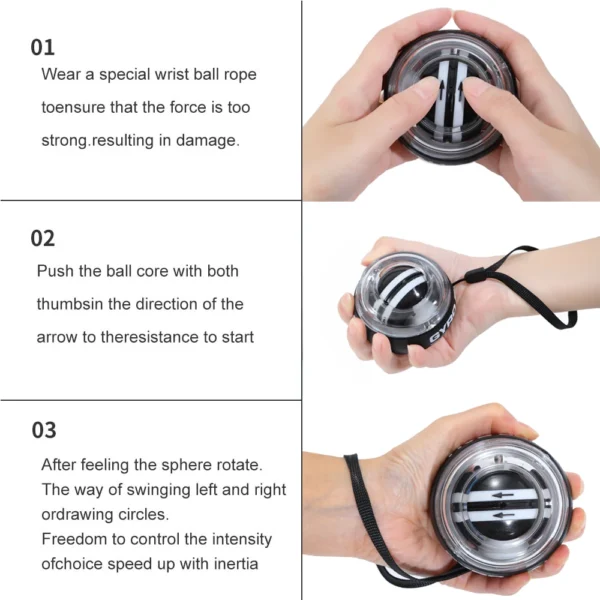 S51357ca2ec6e4869abc3e75beea52146e.webp Automatic-Start Gyro Ball Wrist Trainer