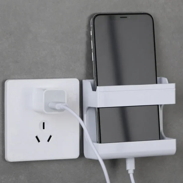 S580e8418ddd145188ad7d0d040b92730R.webp Wall-Mounted Remote Control and Phone Organizer