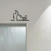 Flat Metal Bathroom Wall Decoration