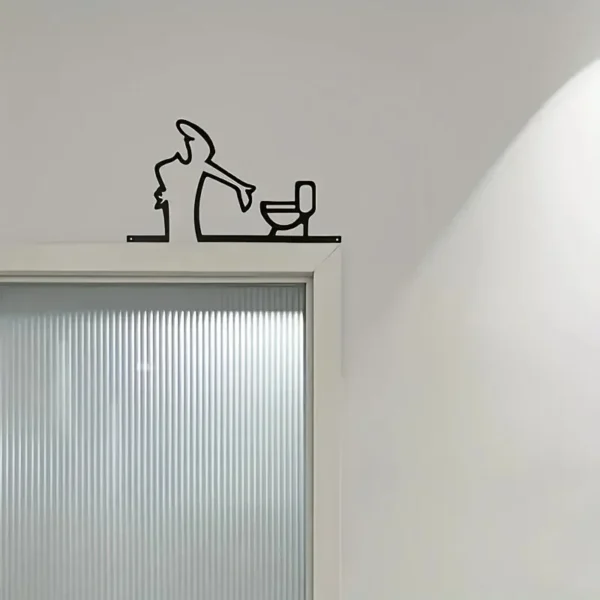 Flat Metal Bathroom Wall Decoration