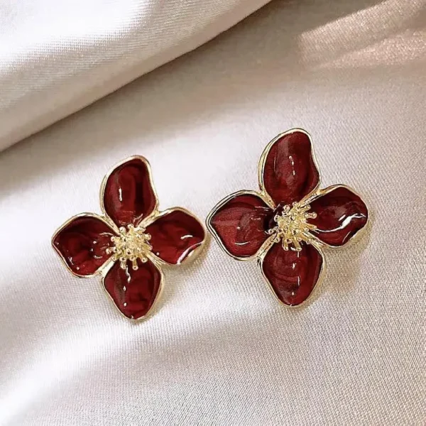 S5efcdc1a0f0243bcb5f02c40b81621acF.webp Red Flower Earrings