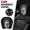 Skull Print Elastic Car Headrest Covers