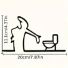 Flat Metal Bathroom Wall Decoration