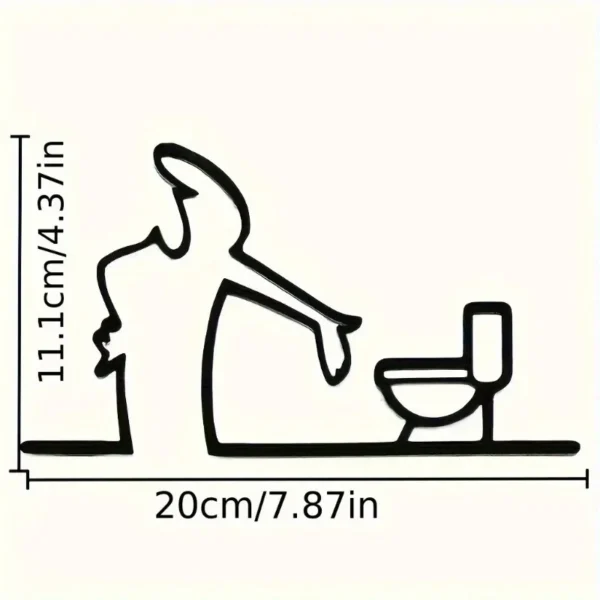 Flat Metal Bathroom Wall Decoration
