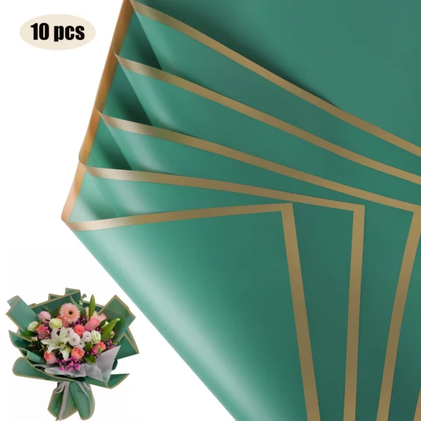 S865b09eb8b5c4fda8c0267299820a9a5N.webp Gold-Edge Bouquet Wrapping Paper