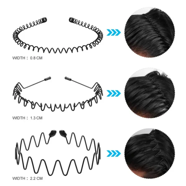 Wavy Metal Hair Headbands