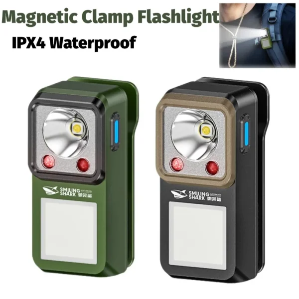 S8df908d1d5194628a337e0527ab73cdcC.webp Rechargeable Magnetic Clip Flashlight