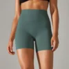 S94117d880bc245b0baaddcf8e7483c91G.webp Women's High-Waist Workout Shorts