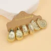 Seashell and Geometric Earring Set