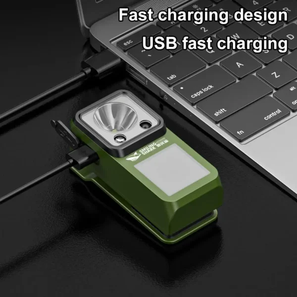 S9d16186926aa4180a5e823bd448bccb2A.webp Rechargeable Magnetic Clip Flashlight