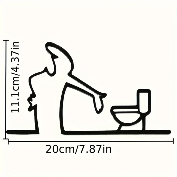 Flat Metal Bathroom Wall Decoration