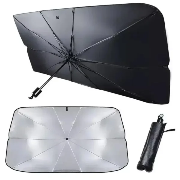 Sb2e3b164626546b4bbf93519640c4c4bW.webp Folding Windshield Sunshade Umbrella