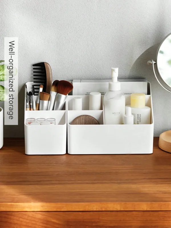 Desktop Cosmetics and Remote Control Storage Box