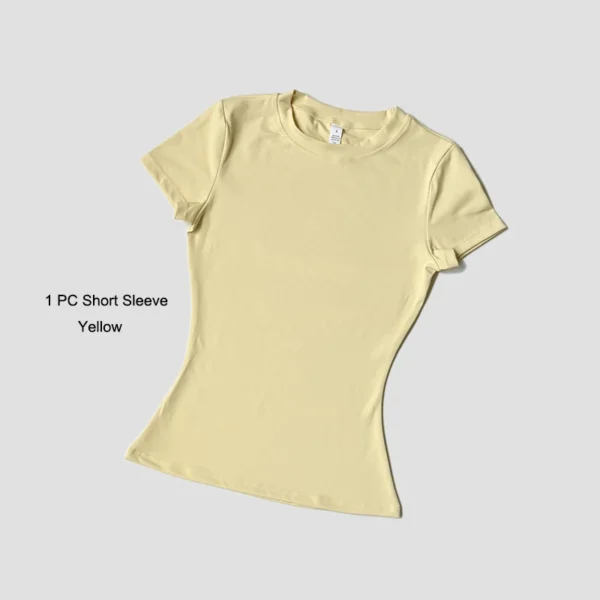 Sd079a127aeae4ec68a256f39948da0c5j.webp Women's Short-Sleeve Workout and Leggings Set