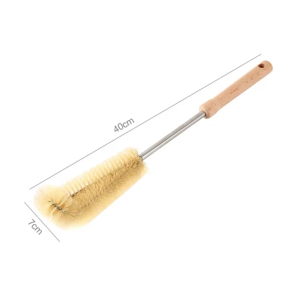 Long-Handled Wooden Bottle Cleaning Brush