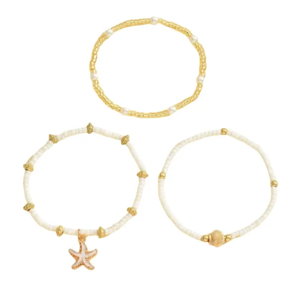 Starfish and Shell Anklet Set