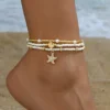 Starfish and Shell Anklet Set