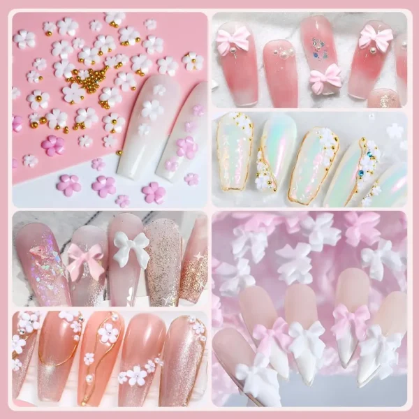Sf9e8aa0e838a435fa5c2e57b20ecc3dfw.webp Bow and Flower Nail Art Charms